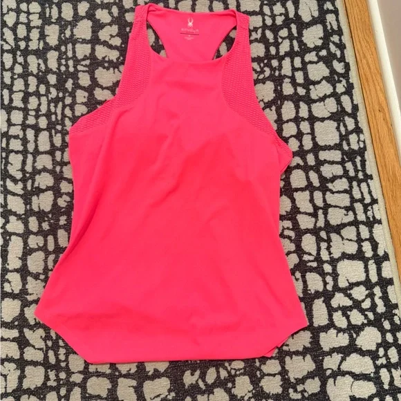 Spyder Women's Neon Pink/Coral Workout Top - Picture 5 of 10
